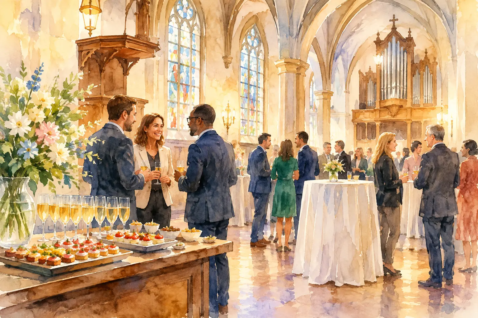Bedrijfsreceptie in kerkgebouw organiseren