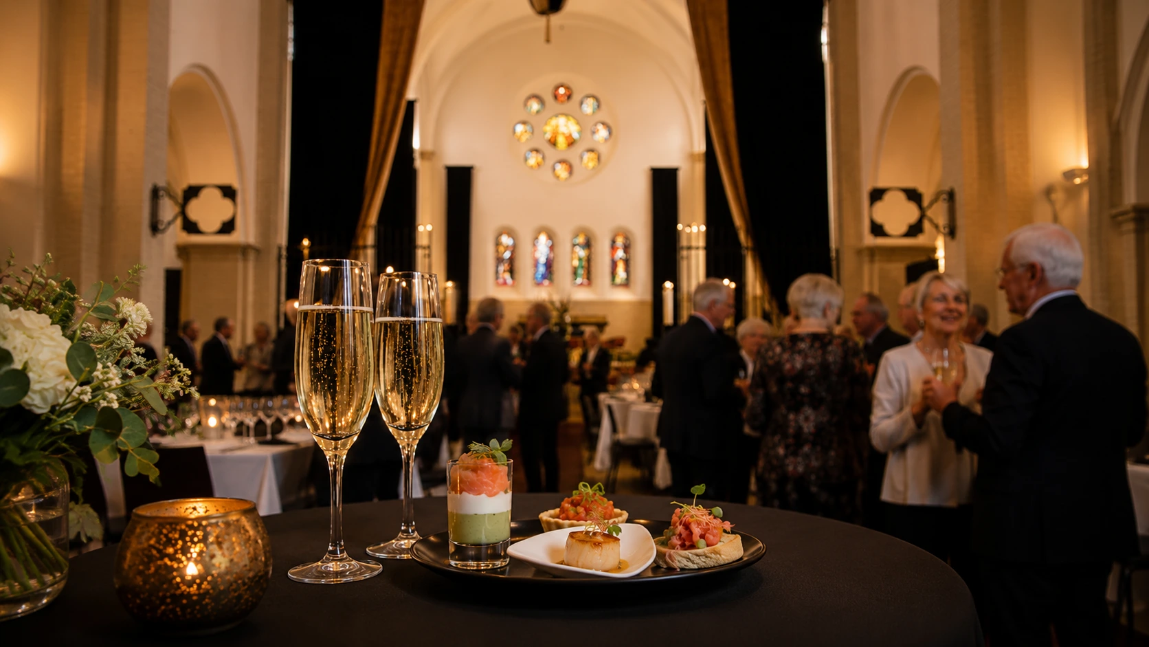 Dinner and Dance Aalst - sprankelende cava en aperitief in de Heilig Hartkerk